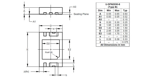 U DFN2030 6 Type B